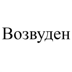 Товарный знак №1207180, принадлежит организации Общество с ограниченной ответственностью "Возвуден", ОГРН 1235200008966, ИНН 5254496818