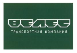 Товарный знак №582950, принадлежит организации Общество с ограниченной ответственностью "Транспортная Компания "Велес", ОГРН 1077847576730, ИНН 7814383972