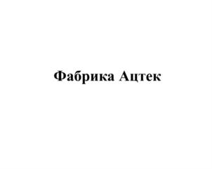 Товарный знак №790914, принадлежит организации Общество с ограниченной ответственностью "Фабрика Ацтек", ОГРН 1147847187322, ИНН 7811581503